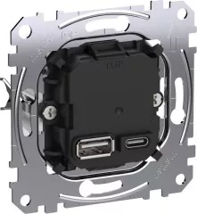 Merten USB-Ladeeinsatz Typ A+C MEG4366-0120