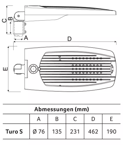 Abalight LED-Außenleuchte TURO-S-18-40-740-ST