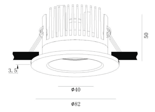 Abalight LED-Downlight DLDO-R82-7C-840-MS