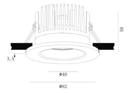 Abalight LED-Downlight DLDO-R82-CCOB-830-MC