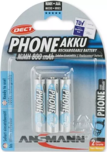 Ansmann Akku Micro DECT-Telefon 5030142 VE3 Bli