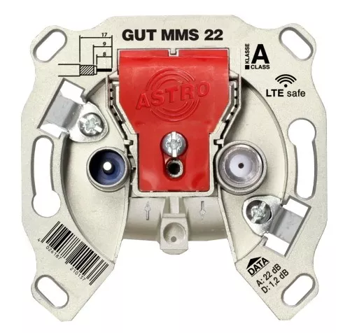 Astro Strobel BK-Modem-Durchgangsdose GUT MMS 22