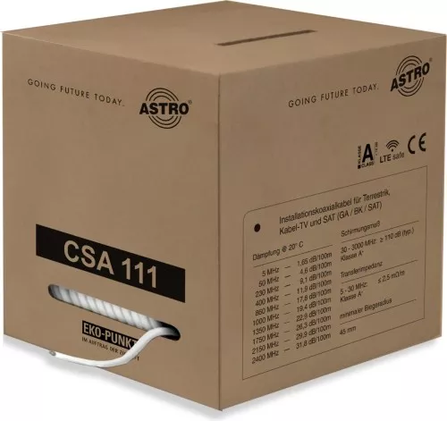 Astro Strobel Koax-Kabel CSA 111A Box250 ECA