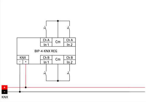 BEG Brück Electronic X-Binäreingang BIP-4-KNX REG