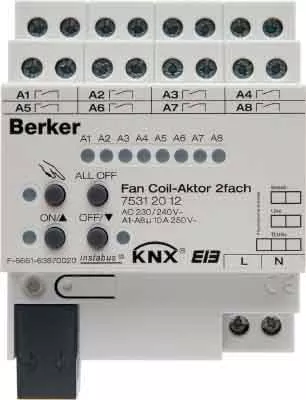 Berker Fan Coil-Aktor 2fach 10 A 75312012