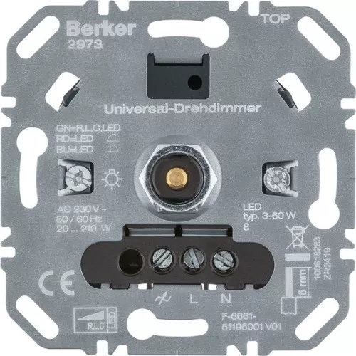 Berker Uni-Drehdimmer (R,L,C,LED) 2973