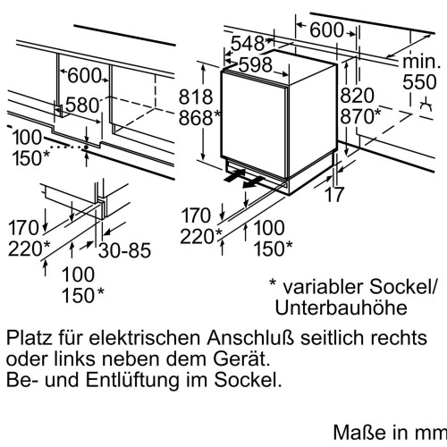 Bosch MDA UB-Kühlgerät KUL15AFF0