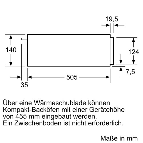 Bosch MDA Wärmeschublade BIC510NB0