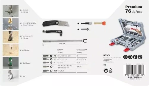 Bosch Power Tools Bohrer- und Schrauber-Set 2608P00234