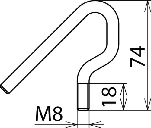DEHN Haken-Elektrode EL M8 H PHE