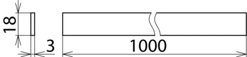 DEHN S-Schiene Cu/Sn SN 18X3 CU 1000
