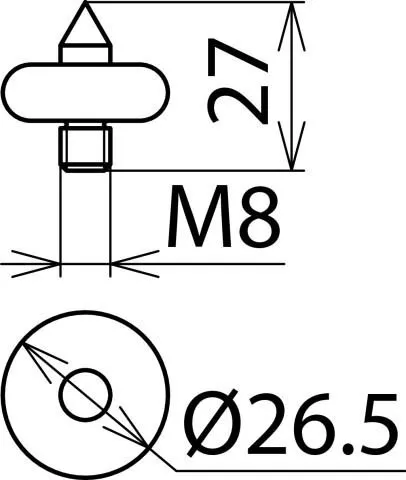 DEHN Zwiebel-Elektrode EL M8 SZ PHE PHV