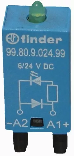 Finder LED gn + Diode 6.. 24VDC 99.80.9.024.99