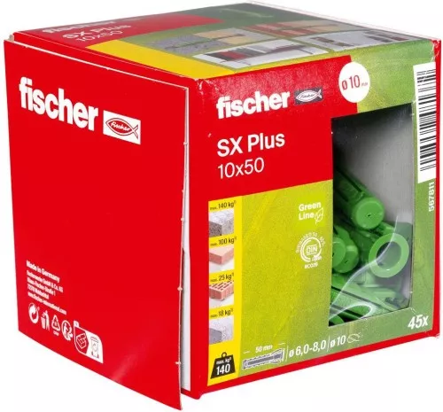 Fischer Deutschl. Dübel SX Plus SX Plus Green 10x50