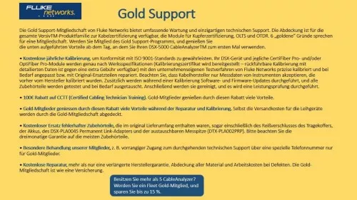 Fluke Networks Gold Service 1 Jahr GLD-OFP-100-QI