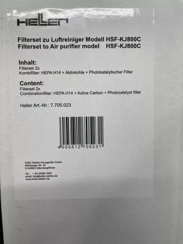 Heller Filterset H14 HEPA 7.705.023