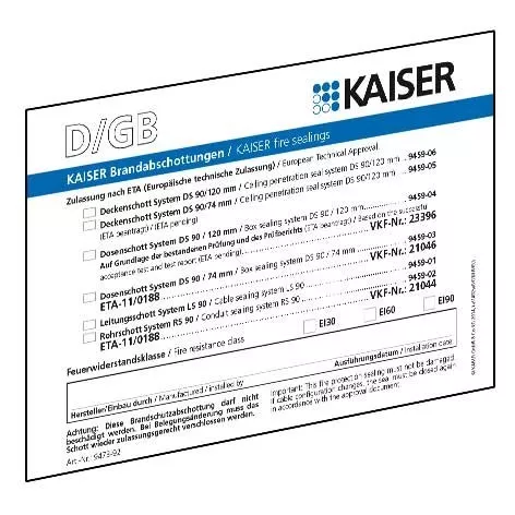 Kaiser Schott-Kennzeichnungssch. 9473-91