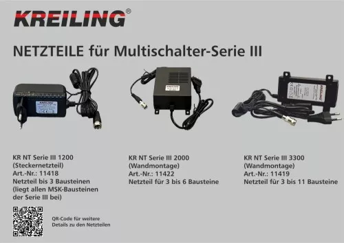 Kreiling Tech. Netzteil m. F-Anschluss KR NT Ser.III MS2000