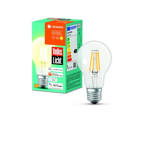 LEDVANCE LED-SMART-Lampe E27 SMARTBTA60D6W/827DE.