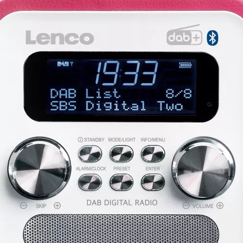 LENCO DAB+ Radio PDR-051 Pink/White
