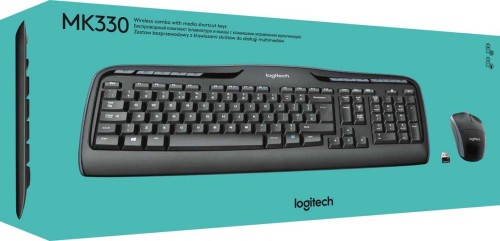 markering Verlaten Verlaten Logitech Tastatur/Maus Set LOGITECH MK330USB sw