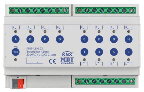 MDT technologies Schaltaktor 12-fach 8TE AKS-1210.03