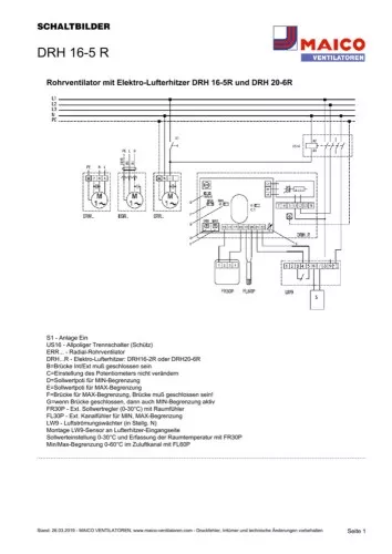 Maico Elektro-Lufterhitzer DRH 16-5 R