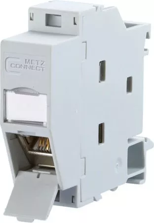Metz Connect Hutschienenmodul,Cat.6A TN E-DATmod-REGplus