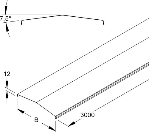 Niedax Deckel für MTC Gitterrinne MTCC 100/7.5° E4