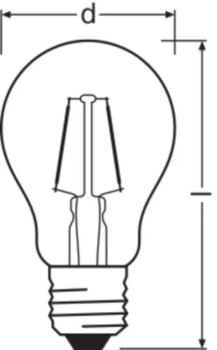 OSRAM LAMPE LED-Dekolampe E27 STCLASA15300G2.52200