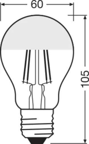 OSRAM LAMPE LED-Kopfspiegellampe E27 LSCLA37MIRG4W827FE27