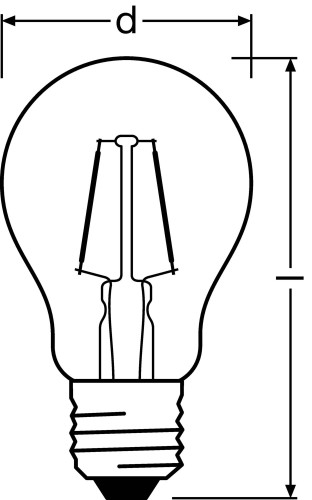 OSRAM LAMPE LED-Dekolampe E27 LEDSCLA152,5W/190230