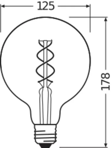 OSRAM LAMPE LED-Vintage-Lampe 1906GLOBE25CL5W/820
