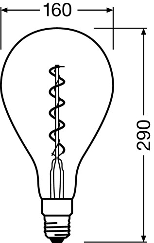 OSRAM LAMPE LED-Vintage-Lampe 1906LEDBGRP 5W/820