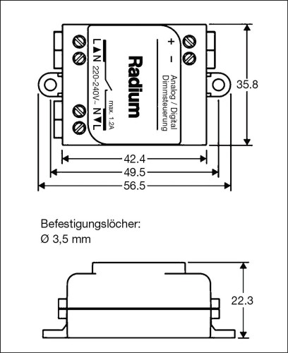 Radium Lampenwerk Bluetooth-Kontrolleinheit BCU DALI/BC ID 560