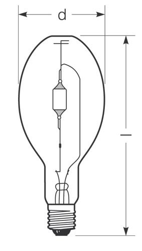 Radium Lampenwerk Halogen-Metalldampflampe HRI-E 1000W/NSC/230C
