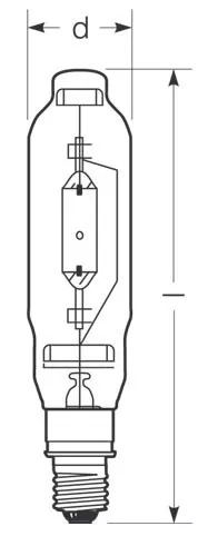 Radium Lampenwerk Halogen-Metalldampflampe HRI-T 1000W/D/230E40