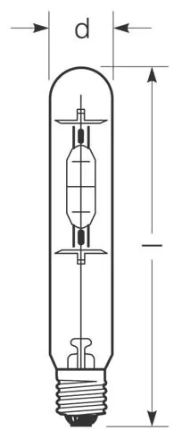 Radium Lampenwerk Halogen-Metalldampflampe HRI-T 250W/230/B/E40
