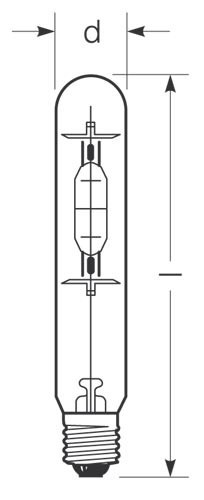 Radium Lampenwerk Halogen-Metalldampflampe HRI-T 400W/230/B/E40