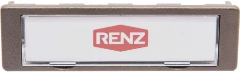 Renz Metallwaren. Namensschild 97-9-82016 grau
