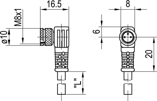 Sensopart Anschlusskabel K4-2m-W-PUR