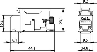 Telegärtner AMJ-S Modul Cat6A(ISO/IEC) 100023197