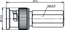 Telegärtner BNC-Kabelstecker Twist-On 100023451