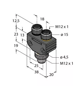 Turck 2-fach-Verteilersysteme VB2-PX3-FSM4.4-2FKM4