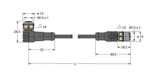 Turck Aktuator- u. Sensorleitung WKC4.4T-P #6625904