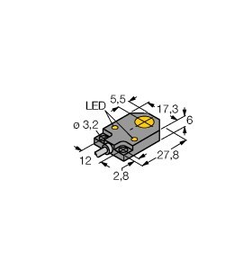 Turck BI 3-Q06-AP6X2 1620100 Induktiver Sensor Schließer Neu OVP 