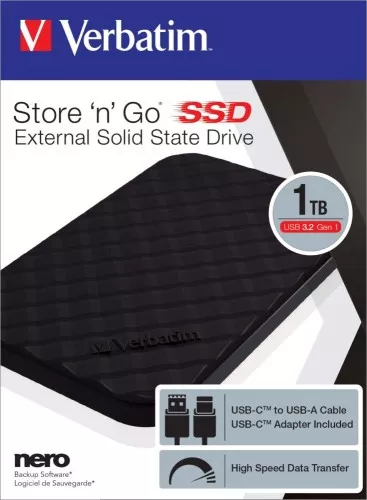 Verbatim SSD 1TB USB 3.2 Typ A-C VERBATIM 53230