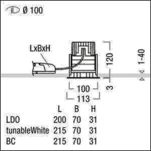Zumtobel Group LED-Einbauleuchte P-EVO R100 #60818965