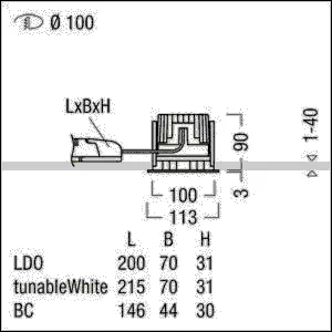 Zumtobel Group LED-Einbauleuchte P-EVO R100 #60818968