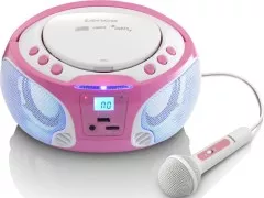 LENCO UKW-Radio CD/MP3 tragbar SCD-650 pink